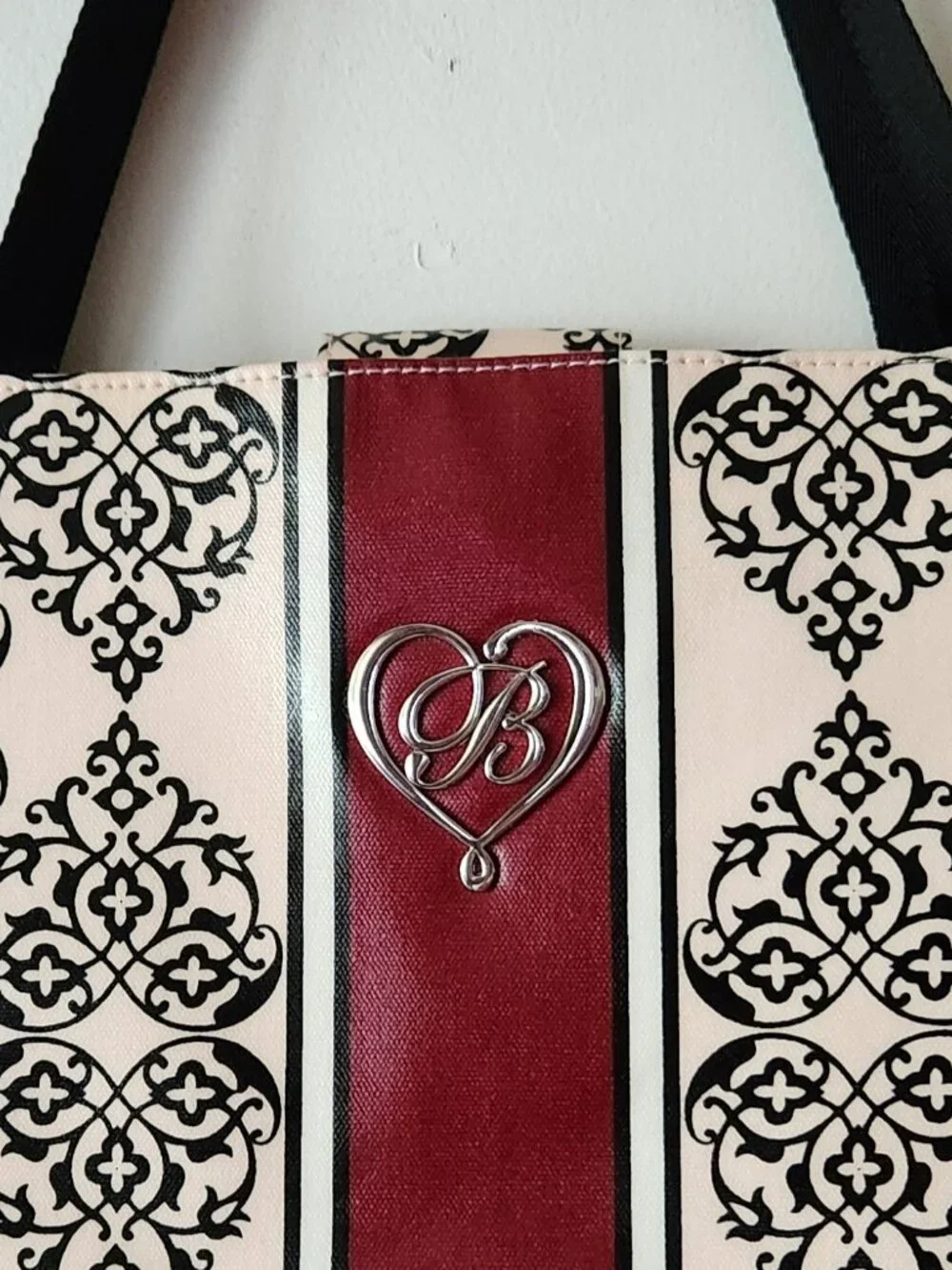 Brighton tote bag Extra large cream red black VGUC